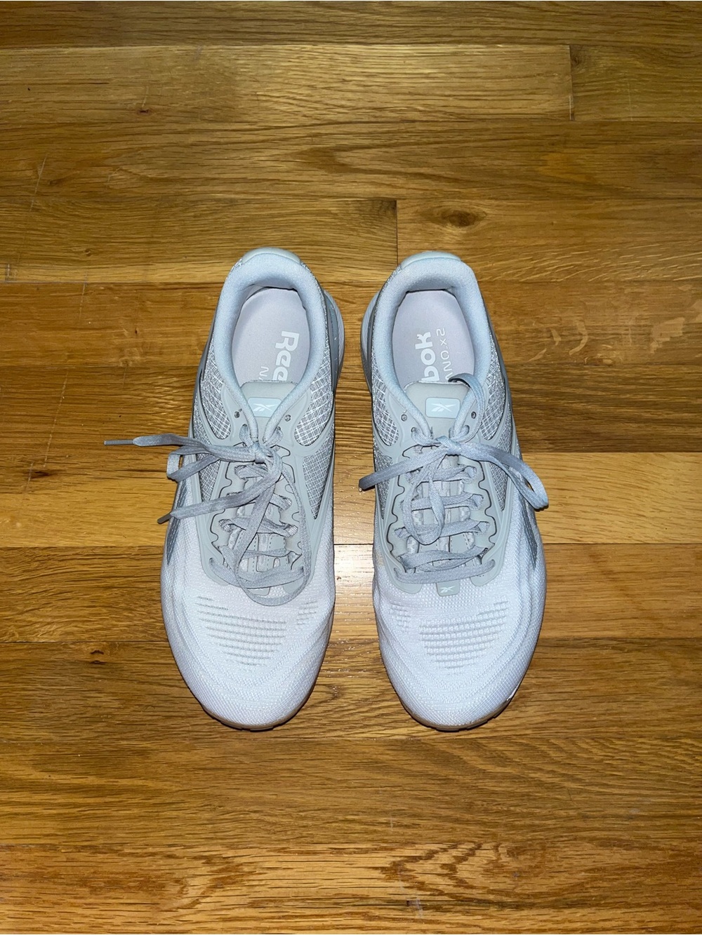 Reebok Women's White and Light Gray Athletic Training Shoes - Picture 5 of 6